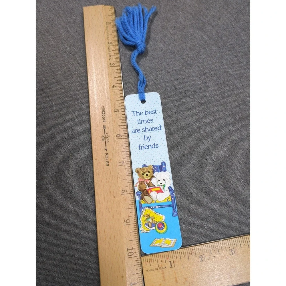 Vtg 1985 ANTIOCH Bearly Yours BOOKMARK 1985 The Best Times are Shared by Friends